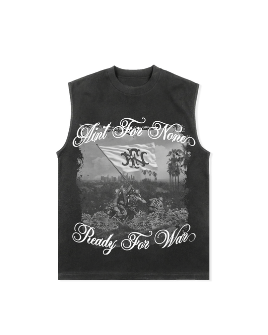 "READY FOR WAR" SLEEVELESS (VINTAGE BLACK)